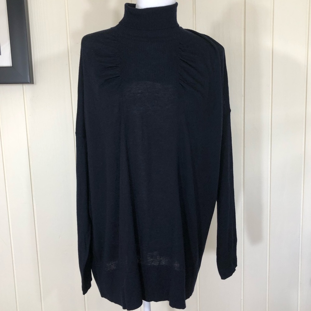 French Connection Black Knit Turtle Neck Medium